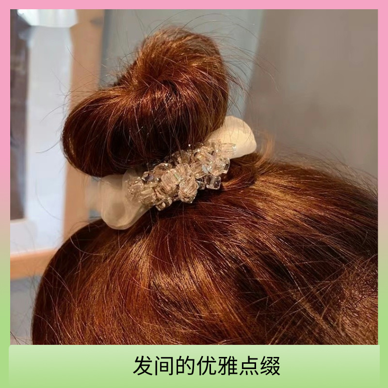 方糖水晶绢纱大肠发圈