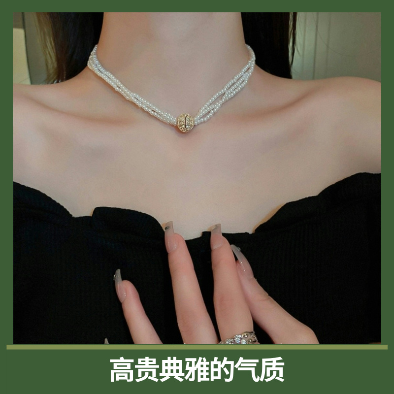 “璀璨明珠”双层麻花珍珠项链