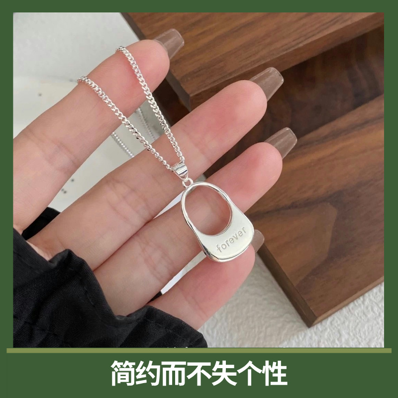 永恒之约”S925银光面锁骨链