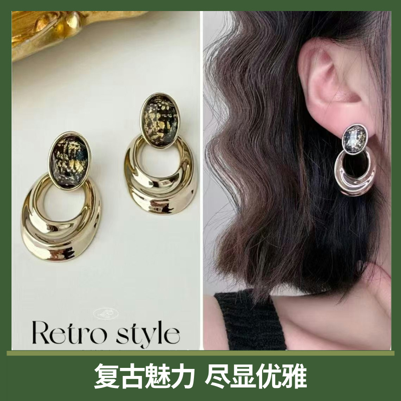 法式复古耳环